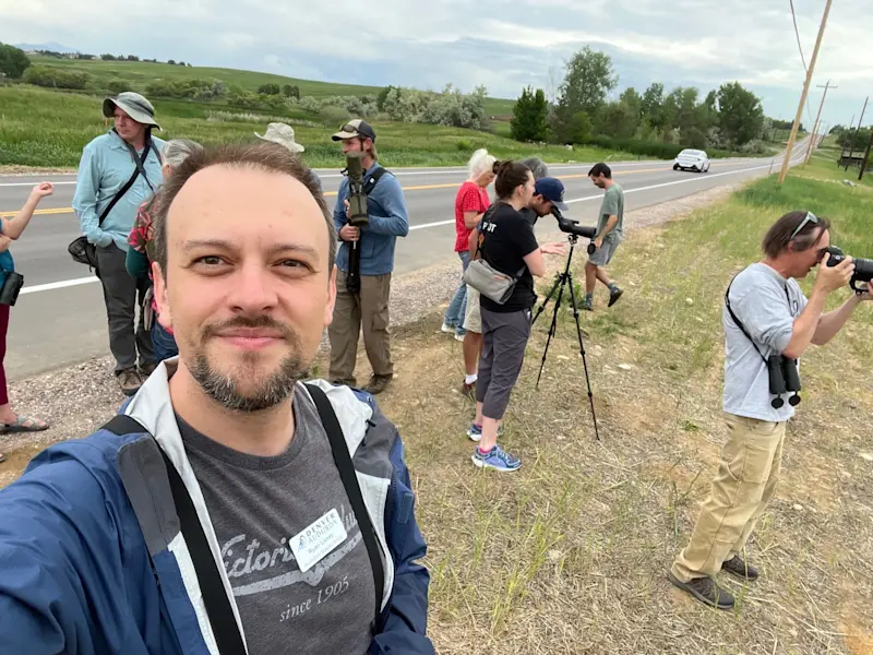 Helping local birders find the Anhinga, an ultra-rare sighting here in Colorado.