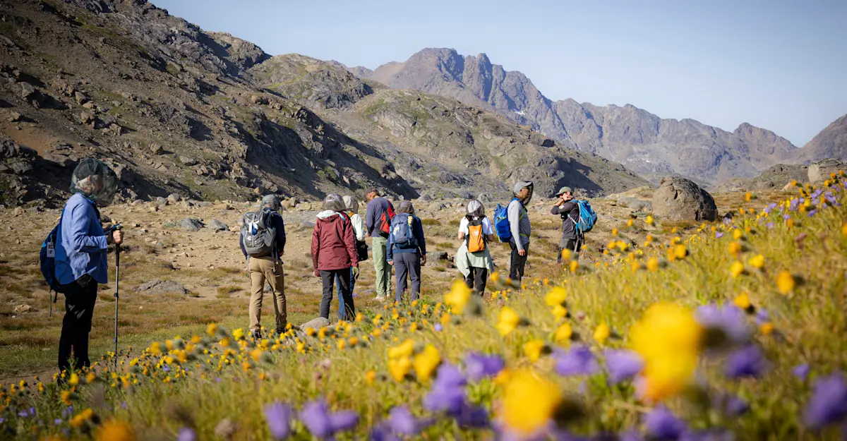 Hike through the Valley of Flowers, East Greenland. 