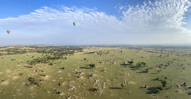 Hot air balloon safari, Nat Hab's Migration Camp, Kenya.