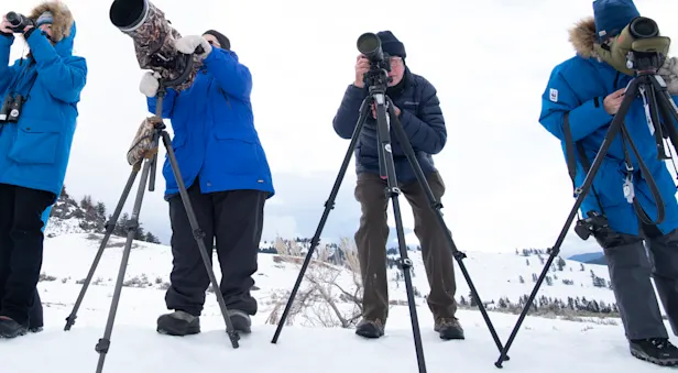 Nat Hab guests, Yellowstone National Park, Wyoming.