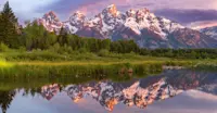 Sunrise from Schwabacher Landing, Grand Teton National Park