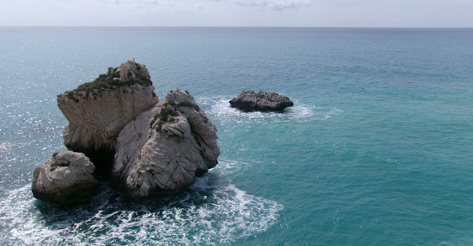 Viewing Aphrodite's Rock in Cyprus.
