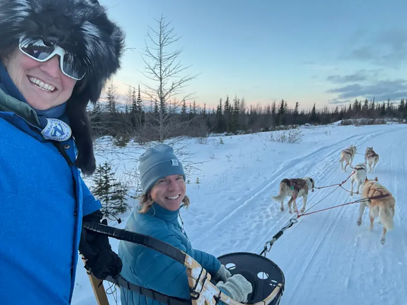 Dog sledding in Churchill, Canada. 