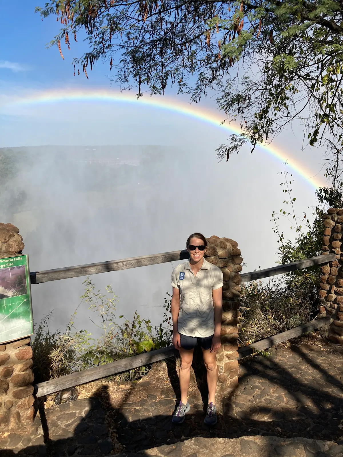 At Victoria Falls, Zambezi River.