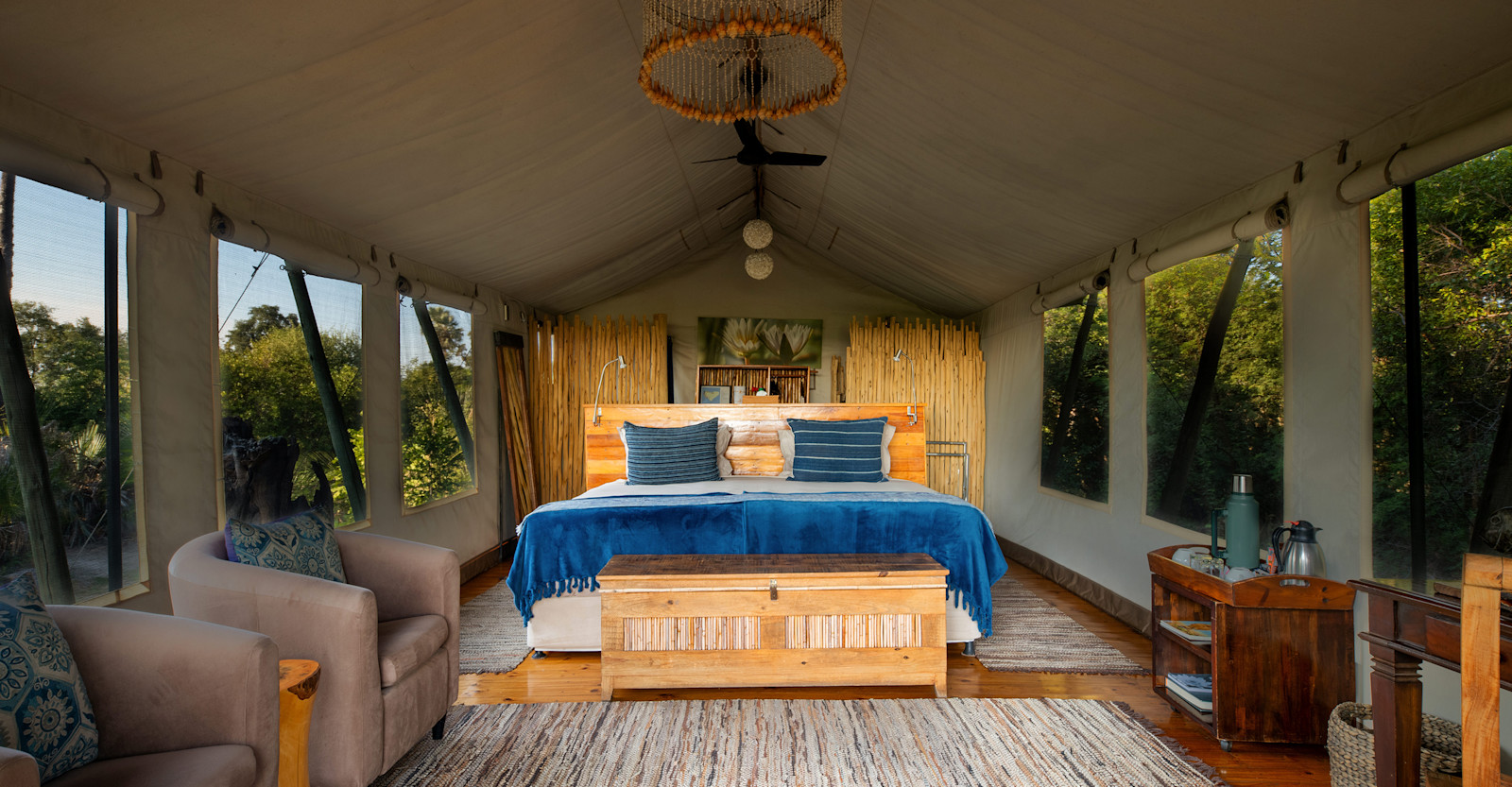 Guest tent at Nat Hab's Pelo Camp