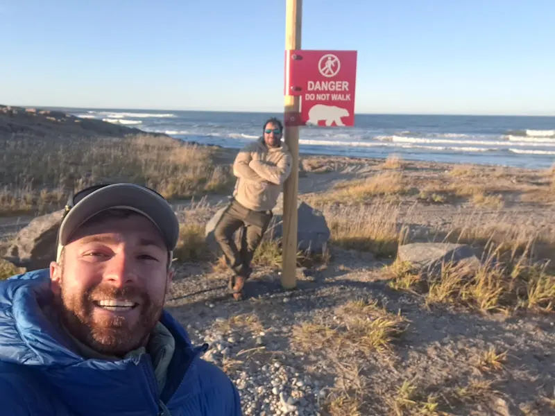 With my expedition leader in Churchill.