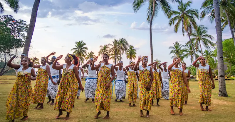 Dancers at Anjajavy Private Reserve, Madagascar.