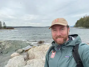 Hiking the coast and granite trails of Acadia National Park, Maine.