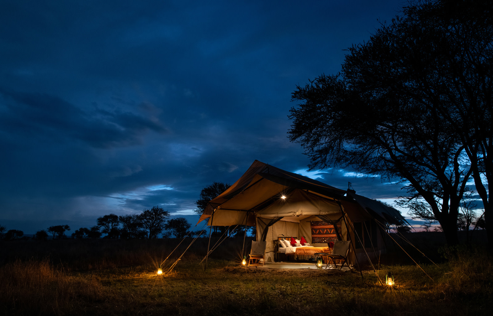 Guest tent at Nat Hab's Migration Camp—Serengeti