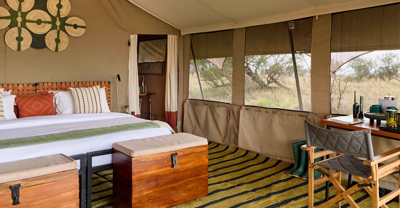 Guest tent at Nat Hab's Migration Camp—Serengeti