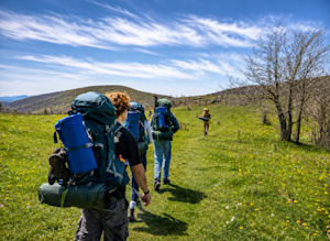 Backpacking the Appalachian Mountains in Whitetop, Virginia