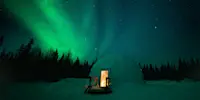 Nat Hab's Aurora Sphere and northern lights