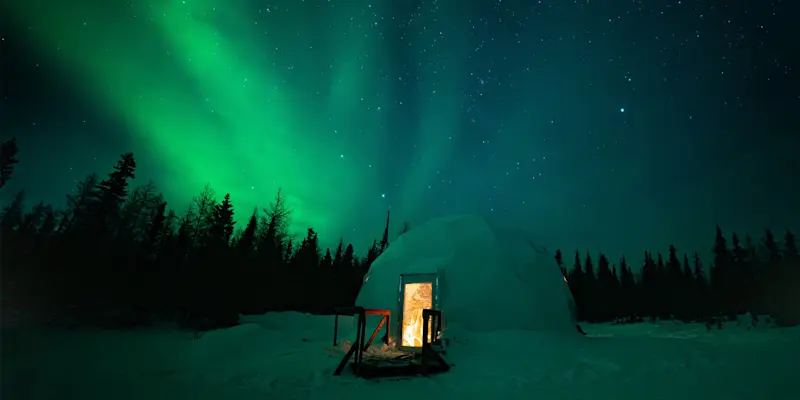 Nat Hab's Aurora Sphere and northern lights