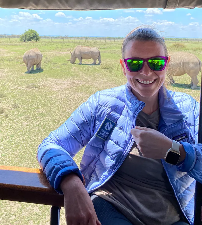 Spending time with the last two remaining northern white rhinos in Ol Pejeta Conservancy, Kenya.
