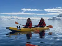 Kayaking in Recess Cove, Antarctica.