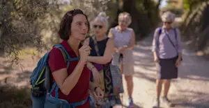 Guide and guests, Tuscany, Italy.