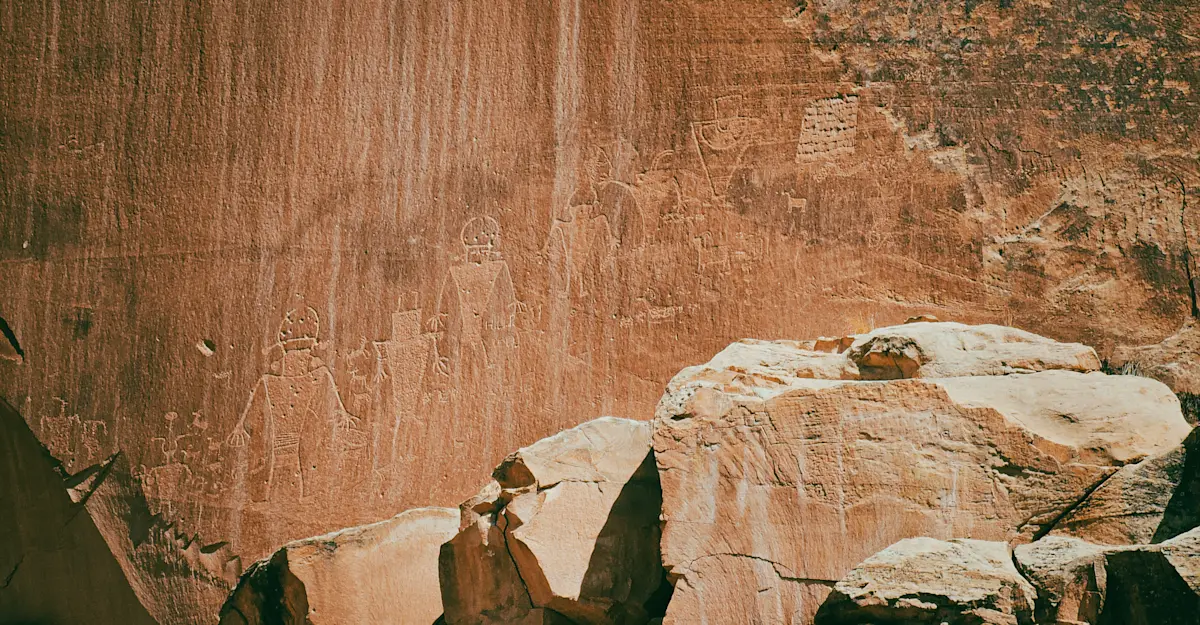 Petroglyphs, Canyonlands National Park, Utah. 