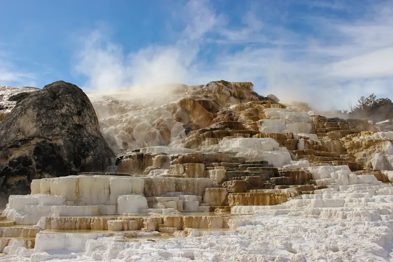 Mammoth hot springs, Yellowstone National Park, Wyoming.