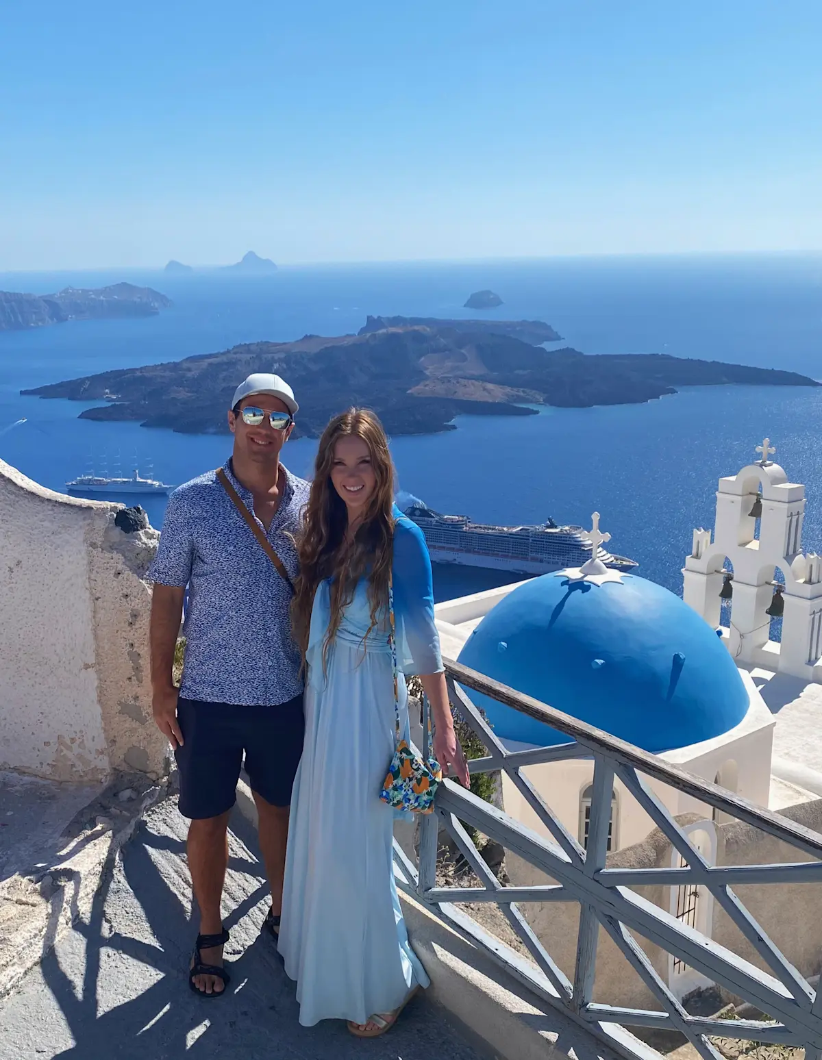 The volcanic caldera of Santorini, Greece, a place I’d dreamed of visiting for many years! 