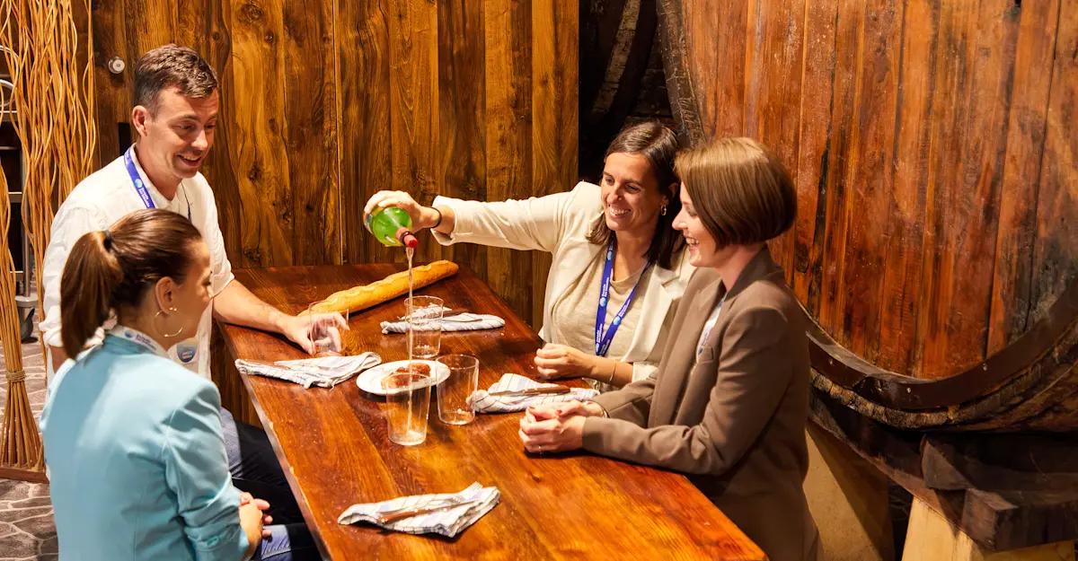 Traditional Txotx wine-tasting, Basque, Spain.