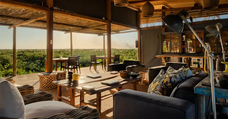 Lounge tent interior