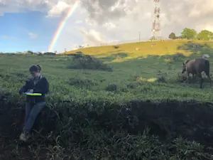 Somewhere under a rainbow way up high in the mountains of Costa Rica.