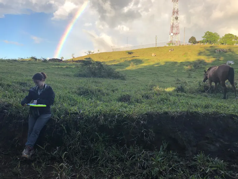 Somewhere under a rainbow way up high in the mountains of Costa Rica.