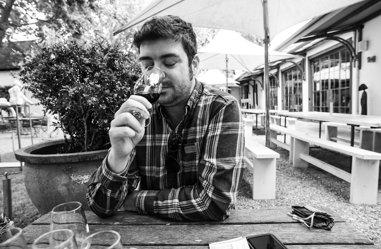Wine tasting in Franschhoek, South Africa.
