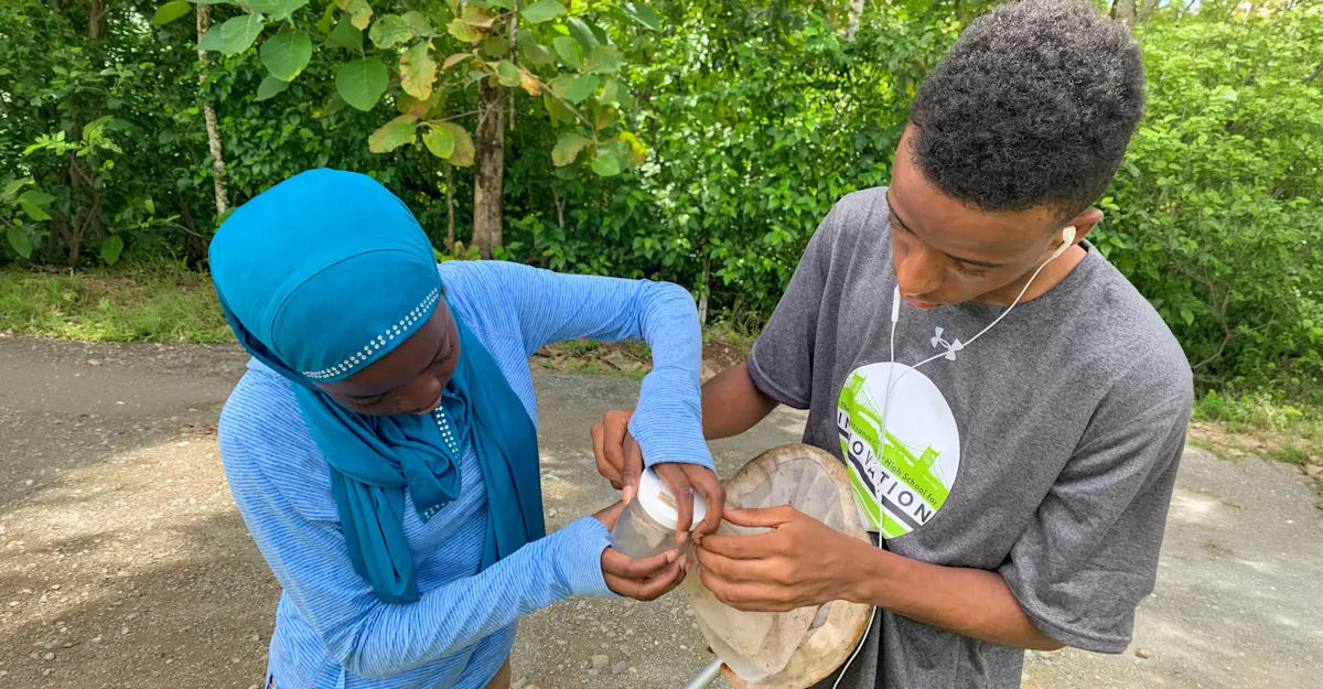 Earthwatch Expeditions guests collect samples, Monteverde Cloud Forest Reserve, Costa Rica.