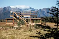 Viewing platform at Nat Hab's Alaska Bear Camp