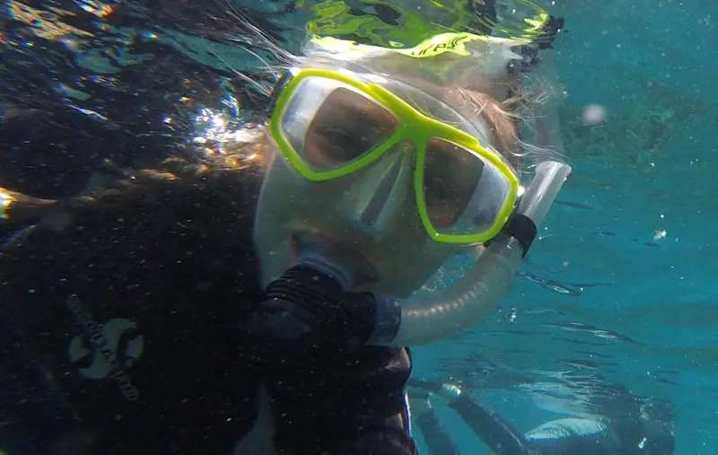 Snorkeling in the Galapagos. 