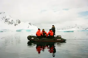 My film photo of zodiac tour in near Paradise Bay, Antarctica.