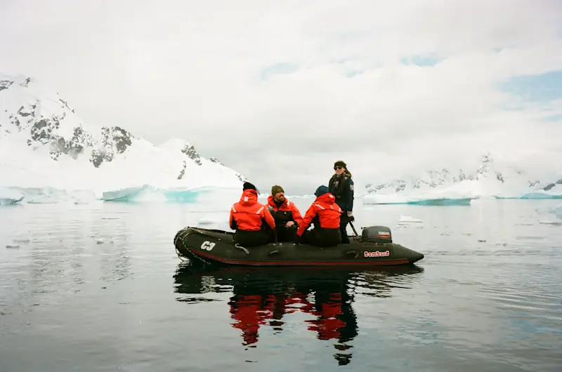 My film photo of zodiac tour in near Paradise Bay, Antarctica.