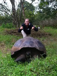 Guiding in Galapagos.