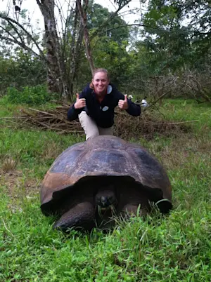Guiding in Galapagos.