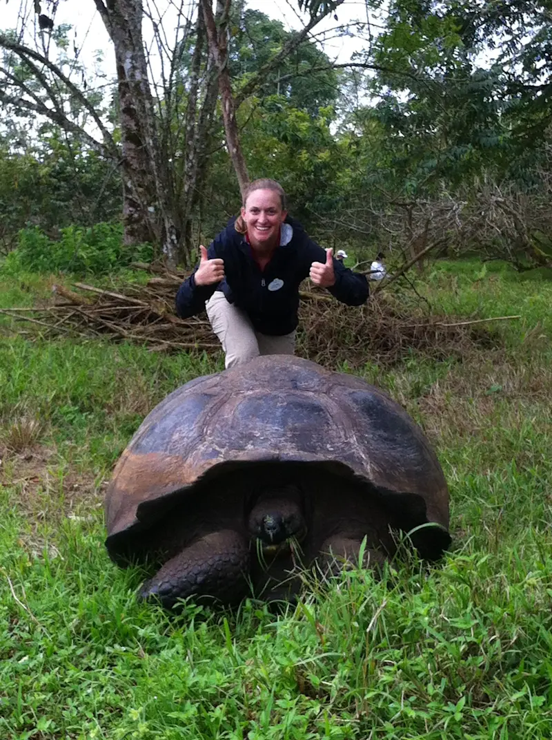 Guiding in Galapagos.