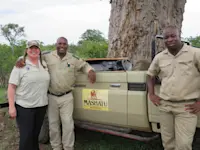Hanging out at the Mashatu Camp in Botswana.