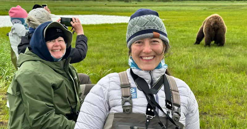 Enjoying my time with grizzlies in Alaska.