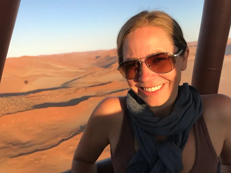 Ballooning over the Dunes in Sossusvlei, Namibia.