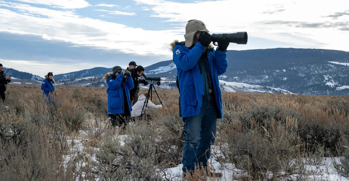 Nat Hab guests, Yellowstone National Park, Wyoming.
