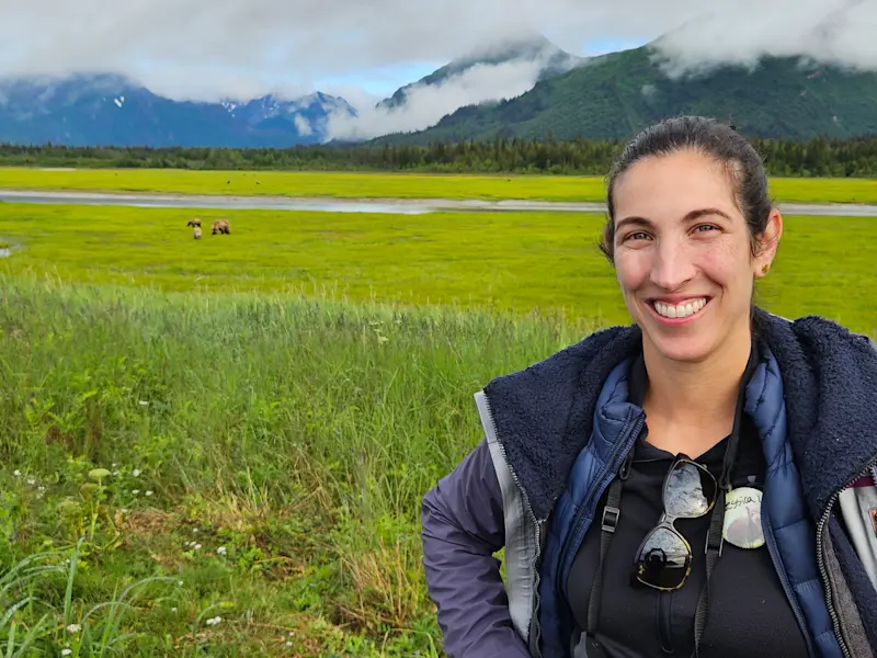 Out in the pastures of Nat Hab's Bear Camp in Alaska. 