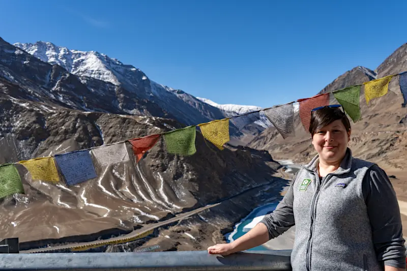 Prayer flags in Ladakh, India.