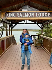 Mother and son moments in King Salmon, Alaska.