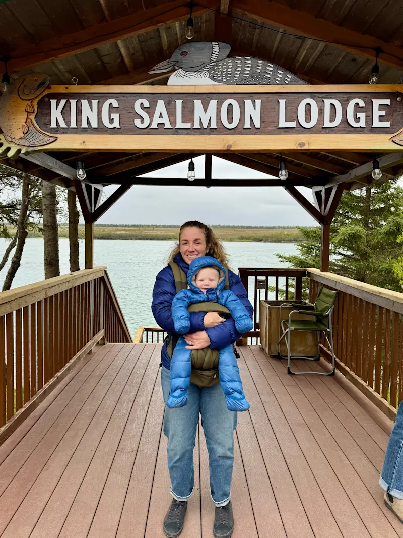 Mother and son moments in King Salmon, Alaska.