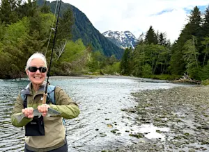 Meeting a Dolly Varden Char for the first time in Katlian Bay, Alaska. 