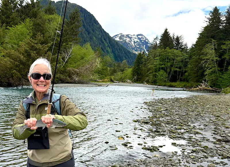 Meeting a Dolly Varden Char for the first time in Katlian Bay, Alaska. 