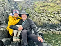 On a National Geographic-Lindblad Expeditions trip at the Isle of Staffa in Scottland.