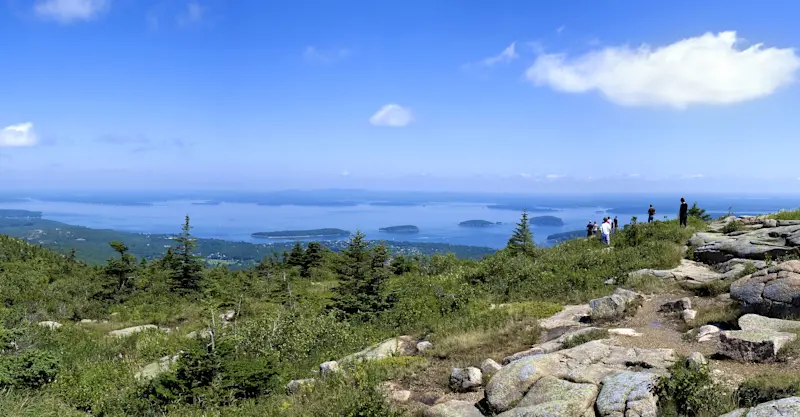 Porcupine Islands, Cadillac Mountain, Acadia National Park, Maine.