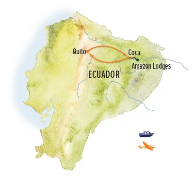 Trip map for Amazon Lodge Pre-Trip Extension