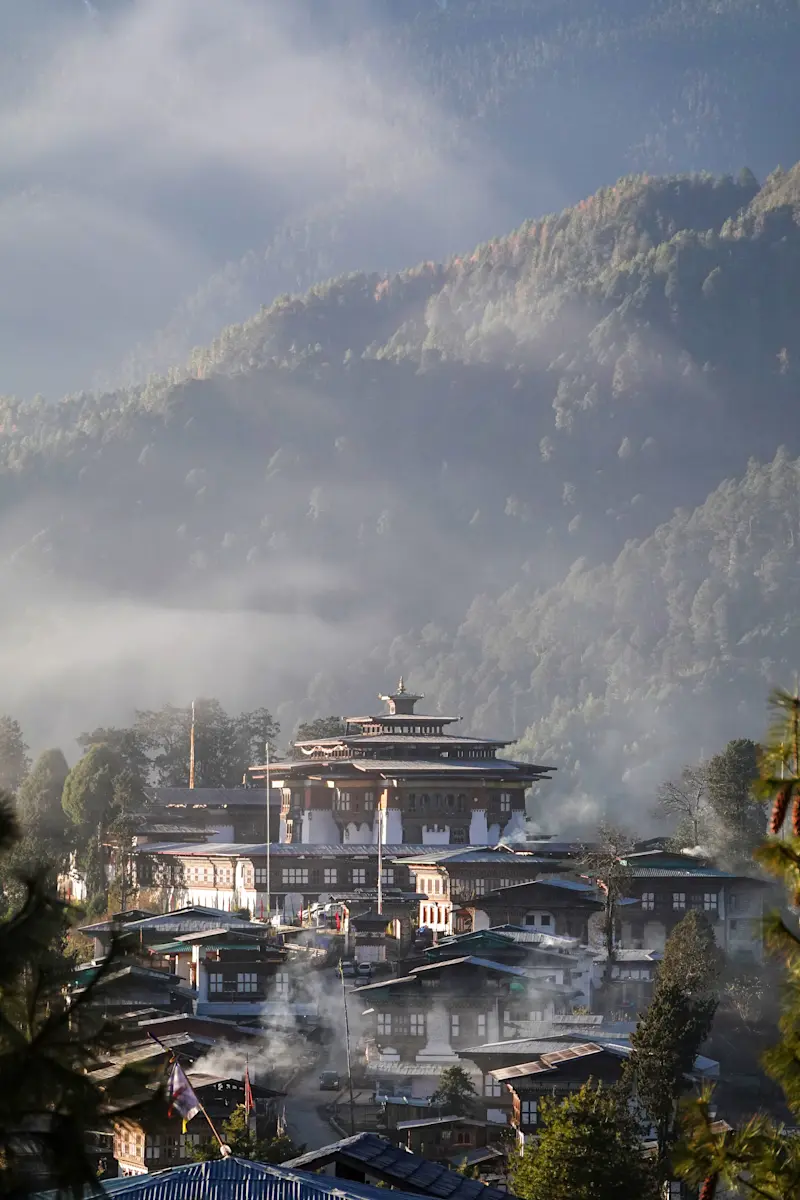 Gangtey Monastery (Gangteng Gompa), Phobjikha Valley, Bhutan.